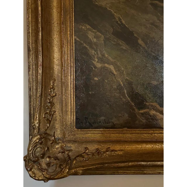 Late 19th Century Large Oil on Canvas by Paul Von Ravenstein For Sale - Image 5 of 5