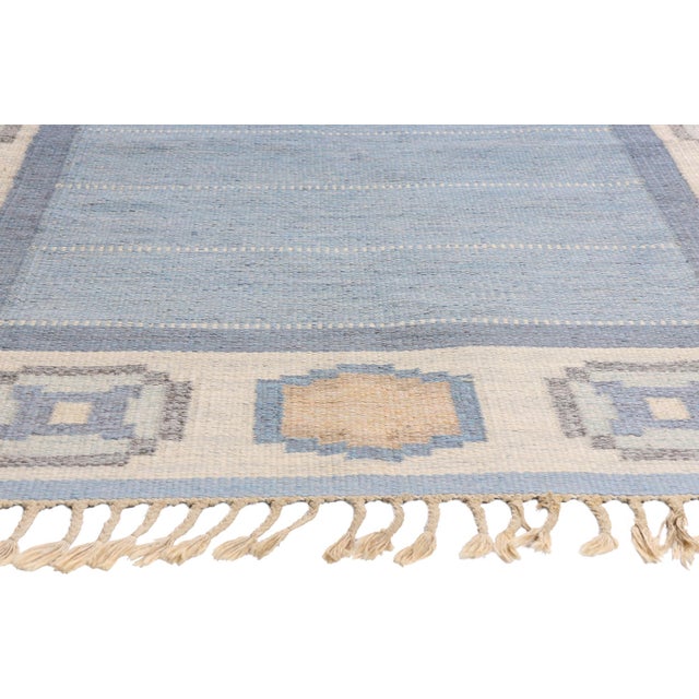 Ingegerd Silow Ingegerd Silow Vintage Swedish Rollakan Rug, 05'07 X 07'07 For Sale - Image 4 of 10