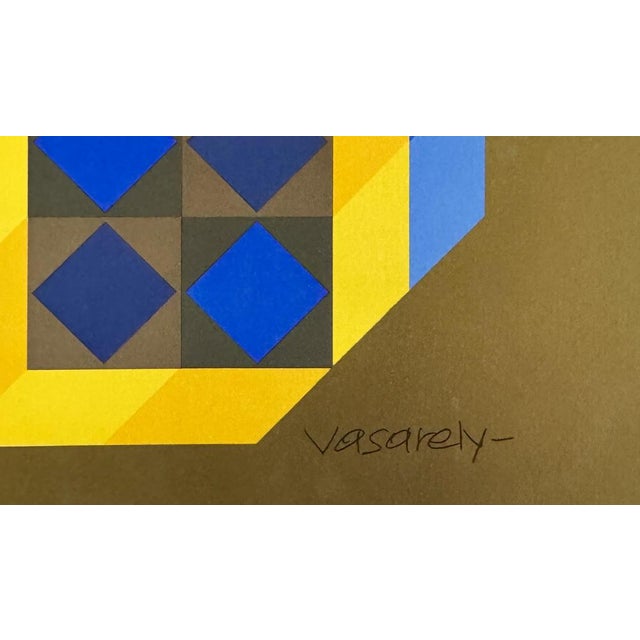 Victor Vasarely, Geometric Composition, 1984, Serigraph For Sale - Image 4 of 5