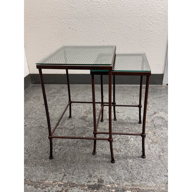 Contemporary Nesting Tables, Set of Two For Sale - Image 4 of 12