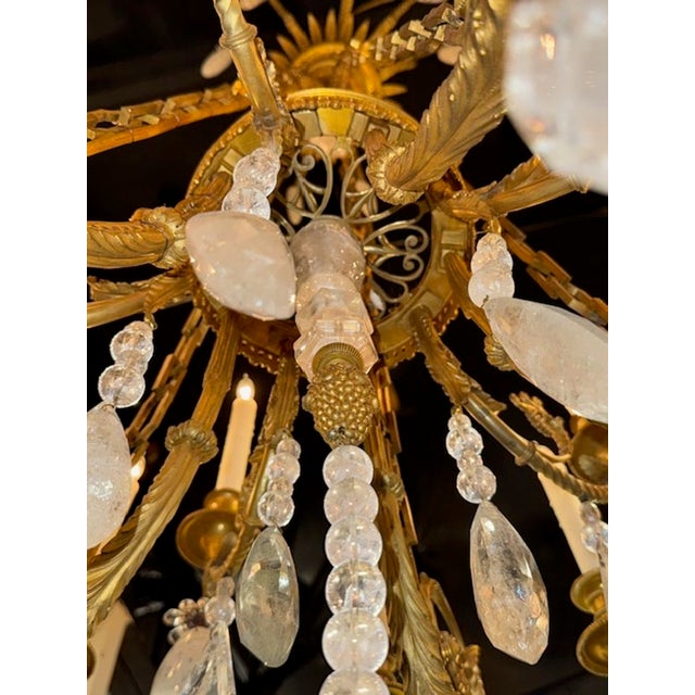 French Louis XVI Rock Crystal Chandelier For Sale - Image 10 of 10