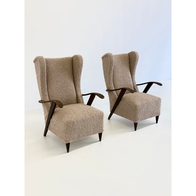 Vintage Lounge Chair in Beige Loop by Melchiorre Bega, 1950s For Sale - Image 10 of 12