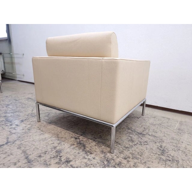 De Sede DS 4 real leather set consisting of two -seater and armchair in the color cream/beige. Perfect, almost in perfect...