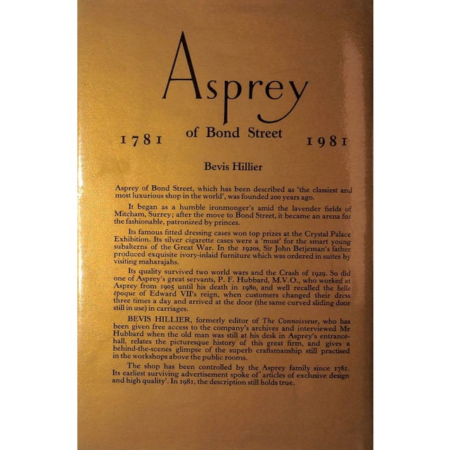 Paper "Asprey of Bond Street 1781 - 1981" Hillier, Bevis For Sale - Image 7 of 12
