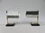 Mid-Century Modern Small Mid-Century Brass, Black & White Bedside Table Lamps, 1950s, Set of 2 For Sale - Image 3 of 18