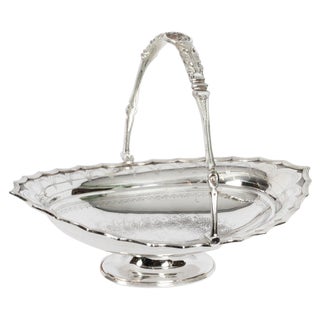 Antique Victorian Silver Plated Fruit Basket, 19th Century For Sale