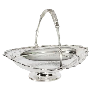 Antique Victorian Silver Plated Fruit Basket, 19th Century