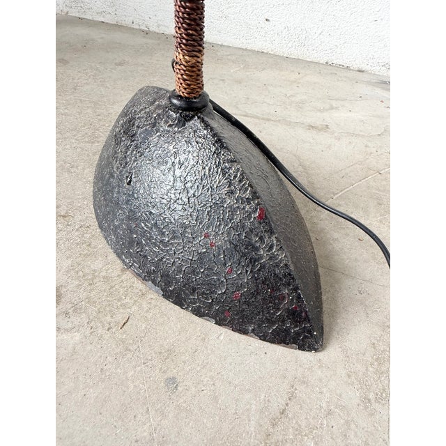 Vintage Bronze and Rope Floor Lamp, 1970 For Sale - Image 18 of 18