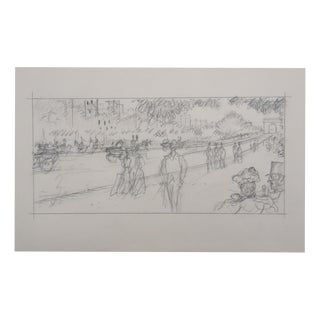 Jean-Emile Laboureur, Avenue du bois, Pencil For Sale