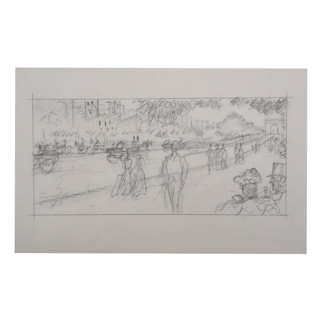 Jean-Emile Laboureur, Avenue du bois, Pencil For Sale