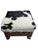 Early 21st Century Oriental Carved Footstool With Cow Leather. For Sale - Image 5 of 11