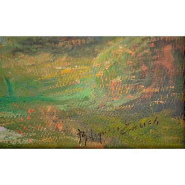 Making Hay - Russian School Mid Century Russian Figurative Landscape by Volodymyr Erlich For Sale - Image 4 of 4