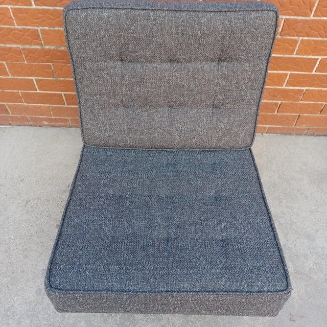 Mid Century Modern Knoll Armless Lounge Chair For Sale In Detroit - Image 6 of 10