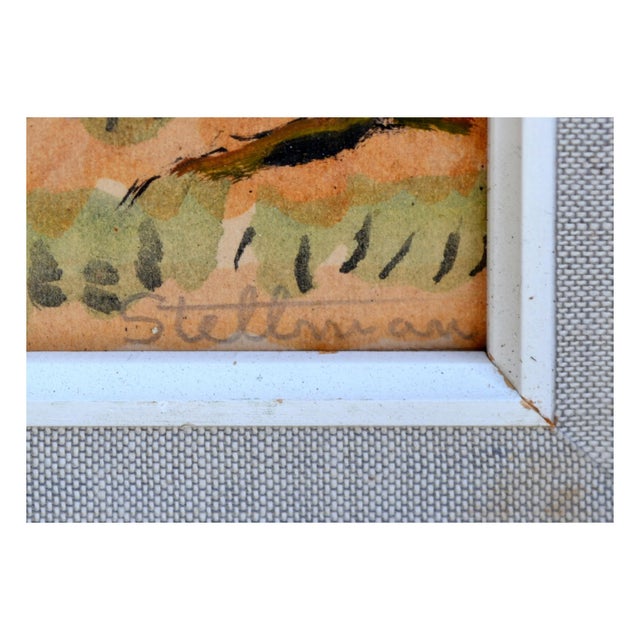 1930s Horse in the Fields - 1930's Watercolor Figurative Landscape by John Stellman For Sale - Image 5 of 6