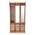 Vintage Coastal Faux Bamboo China Display Curio Cabinet Rattan Wood Glass For Sale