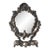 Antique Silverplate Cherub Vanity Mirror With Shell Crest For Sale