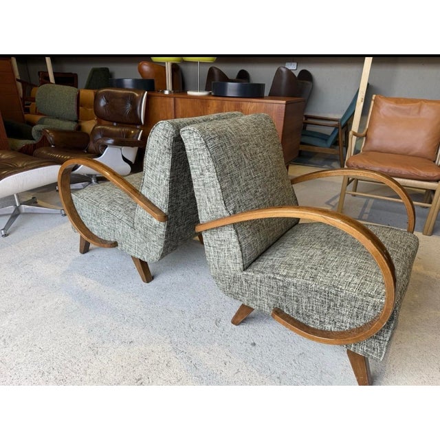 Art Deco Lounge Chairs by Jindrich Halabala, Set of 2 For Sale - Image 15 of 18