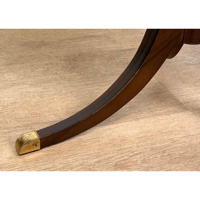 Vintage Traditional Mahogany Round Drum Table For Sale - Image 12 of 13