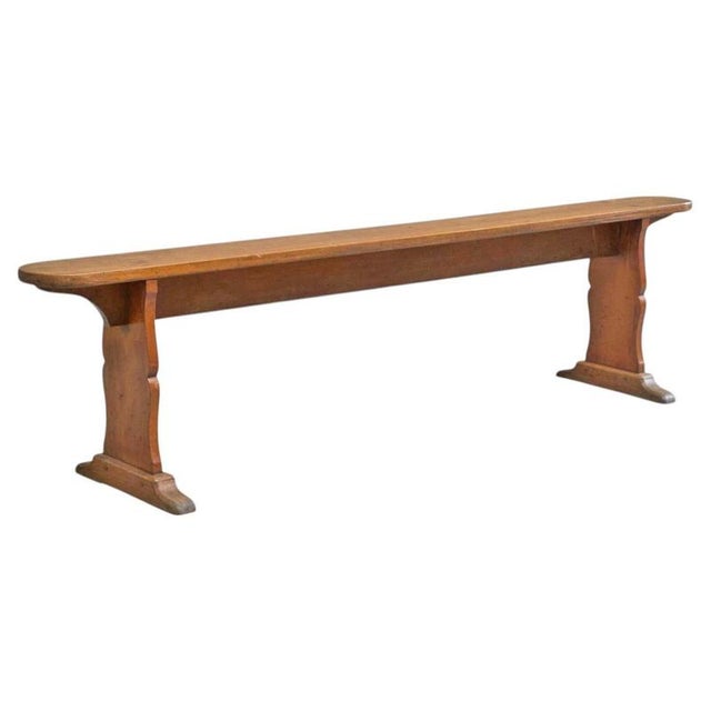 European Provincial Sculptural Bench in Wood, 1900s For Sale - Image 11 of 11