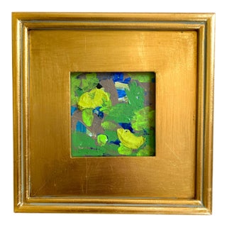 "Greens" 2025 Framed MIni Painting by Jessalin Beutler For Sale