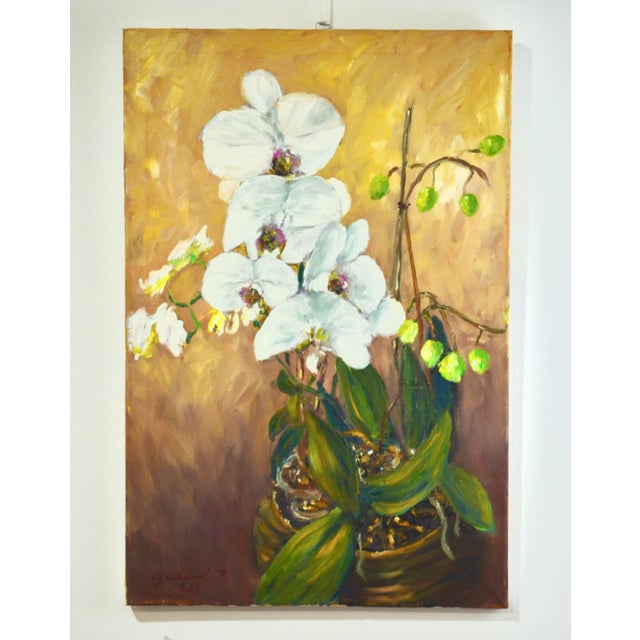 Orchid, oil painting (40 x 60 cm, not framed), by Patrice Guiraud Patrice is a painter and sculptor who explores many...