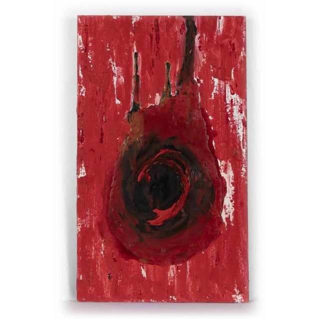 Red Expression, Mixed Media, Late 20th-Century For Sale