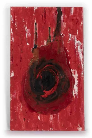 Red Expression, Mixed Media, Late 20th-Century