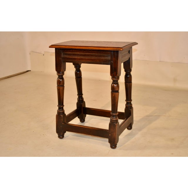 Brown 19th Century English Oak Joint Stool For Sale - Image 8 of 9