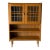 Oak Glass Cabinet With Leaded Doors Danish Mid-Century Modern 1960s For Sale