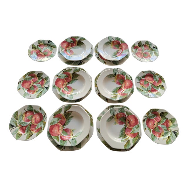 Pontesa Spain Fruit Plate Set, Set of 18 For Sale