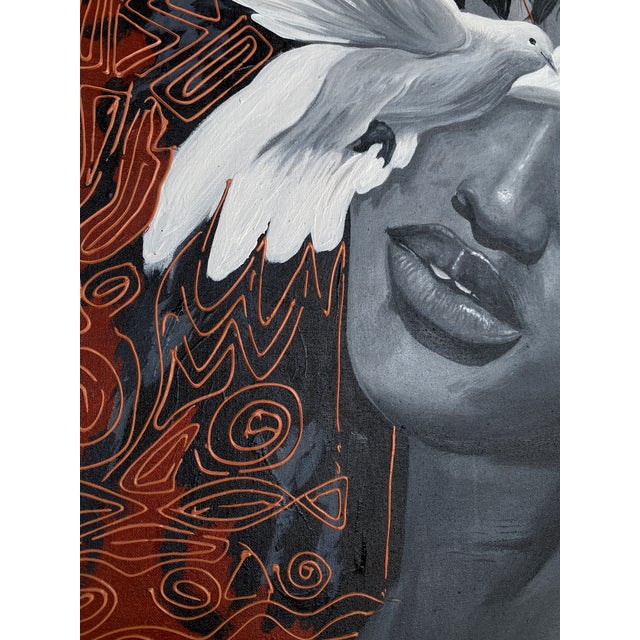 "Where Freedom Lands", Acrylic on Canvas Painting by Patrick Gusenga, 2026 For Sale - Image 4 of 4