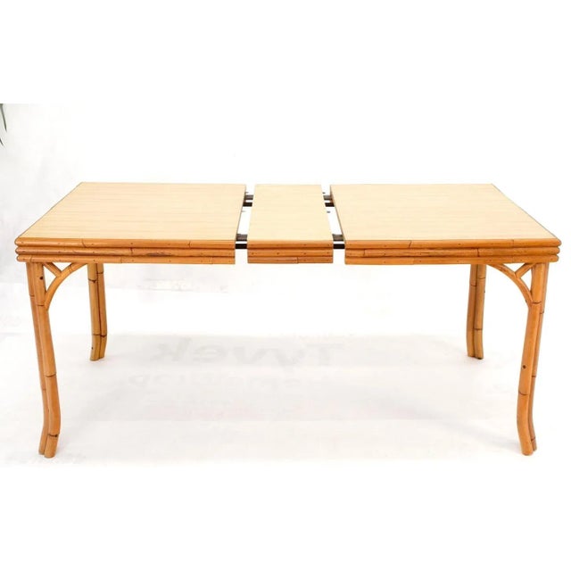 Mid Century Modern Rattan Base One Leaf Extension Board For Sale - Image 12 of 13