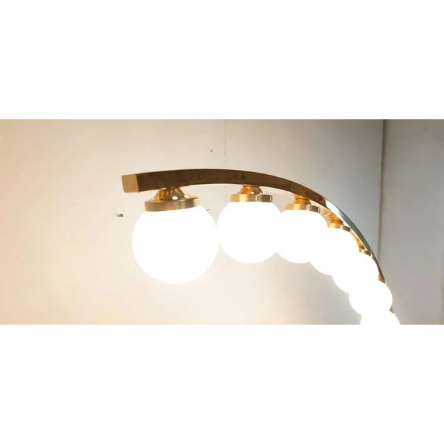 Arch Brass Floor Lamp with 16 Lights For Sale - Image 10 of 18