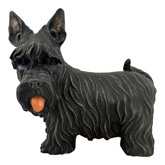 Vintage Scottie Dog on Book Figure For Sale