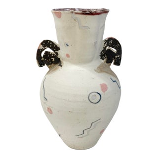 Late 20th Century Hand-Painted Pottery Urn* For Sale