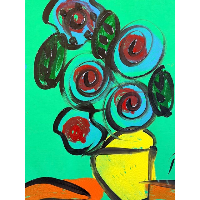 Abstract Expressionism Expressionist Floral Study, Peter Robert Keil 1970 For Sale - Image 3 of 3