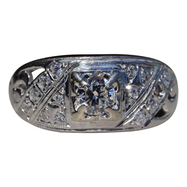 The Yateritas: Ladies White Gold Diamond Engagement Ring For Sale