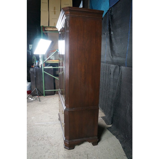 1990s Ethan Allen Georgian Court Cherry Clothing Armoire Linen Press 11-5265 For Sale - Image 16 of 18