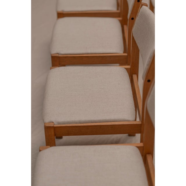 Beige Dining Chairs by Børge Mogensen for FDB Møbler, Denmark, 1970s, Set of 8 For Sale - Image 8 of 14
