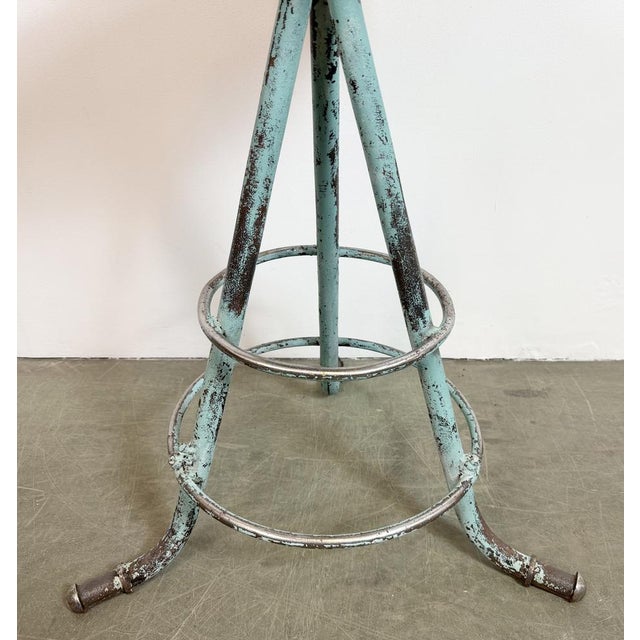 Industrial Green Workshop Stool, 1960s For Sale - Image 17 of 18