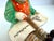 Ceramic 1950s Japanese Ceramic Boy Musician & Little Red Riding Hood Girl Figurines, a Pair For Sale - Image 7 of 14
