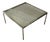 Minimalist Stainless Steel Coffee Table with Wired Glass, 1960s For Sale