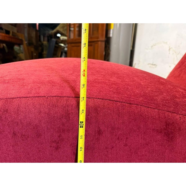 Mitchell Gold Furniture Contemporary Red Upholstered Chaise Lounge For Sale - Image 17 of 17