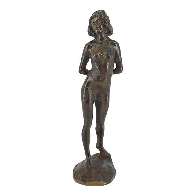 Franco Vianello Lost-Wax Bronze Woman Sculpture - Curiosity For Sale