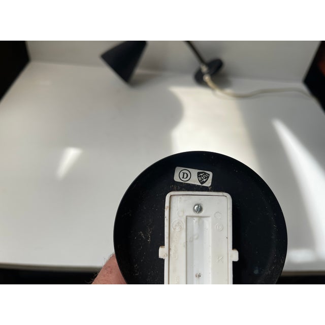 Metal Vintage Adjustable Black Wall Lights by German Raiss Leuchten, 1960s, Set of 2 For Sale - Image 7 of 8