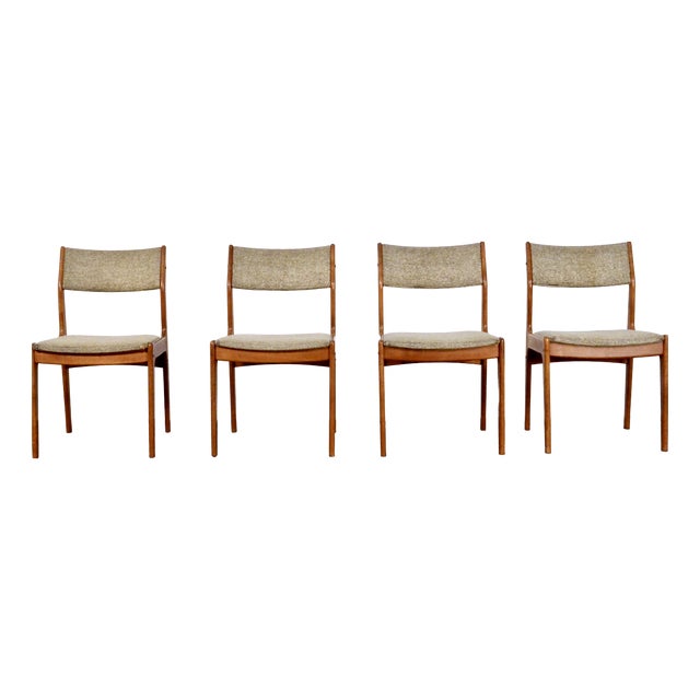 Danish Teak Chairs attributed to Erik Buch, 1960s, Set of 4 For Sale