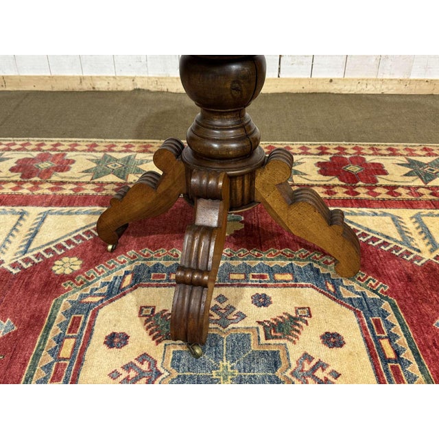 Louis Philippe Style Walnut Side Table, 1800s For Sale - Image 4 of 12