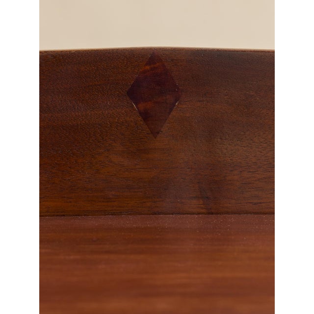 The Vintage Early American Mahogany Dresser With Inlay Detailing For Sale - Image 10 of 12