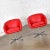 Awesome pair of Shelby Williams mid-century modern swivel bucket chairs with chrome X base. Newly upholstered in bright...