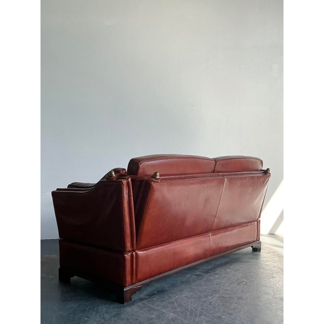 Vintage Boho Leather Knole Sofa For Sale In West Palm - Image 6 of 9